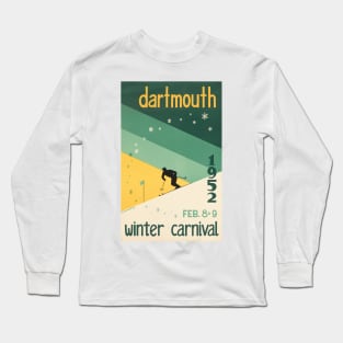 Vintage 1952 Dartmouth Winter Carnival Poster Long Sleeve T-Shirt